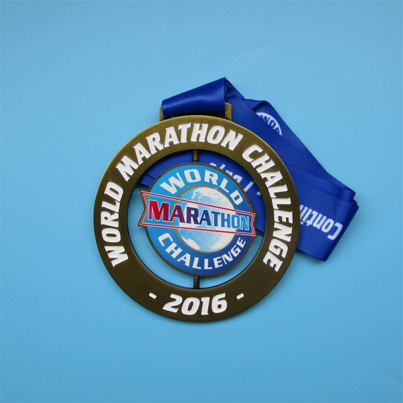 Brugerdefineret design World Marathon Challenge Spin Medal