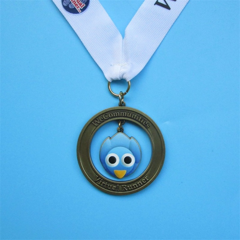 3D -bøjle Metalmedaljer Custom Sports Animal Medal Award