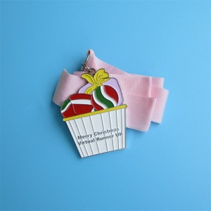 Brugerdefineret glitteris metalmedaljer Virtuel kørt sportsmedaljer